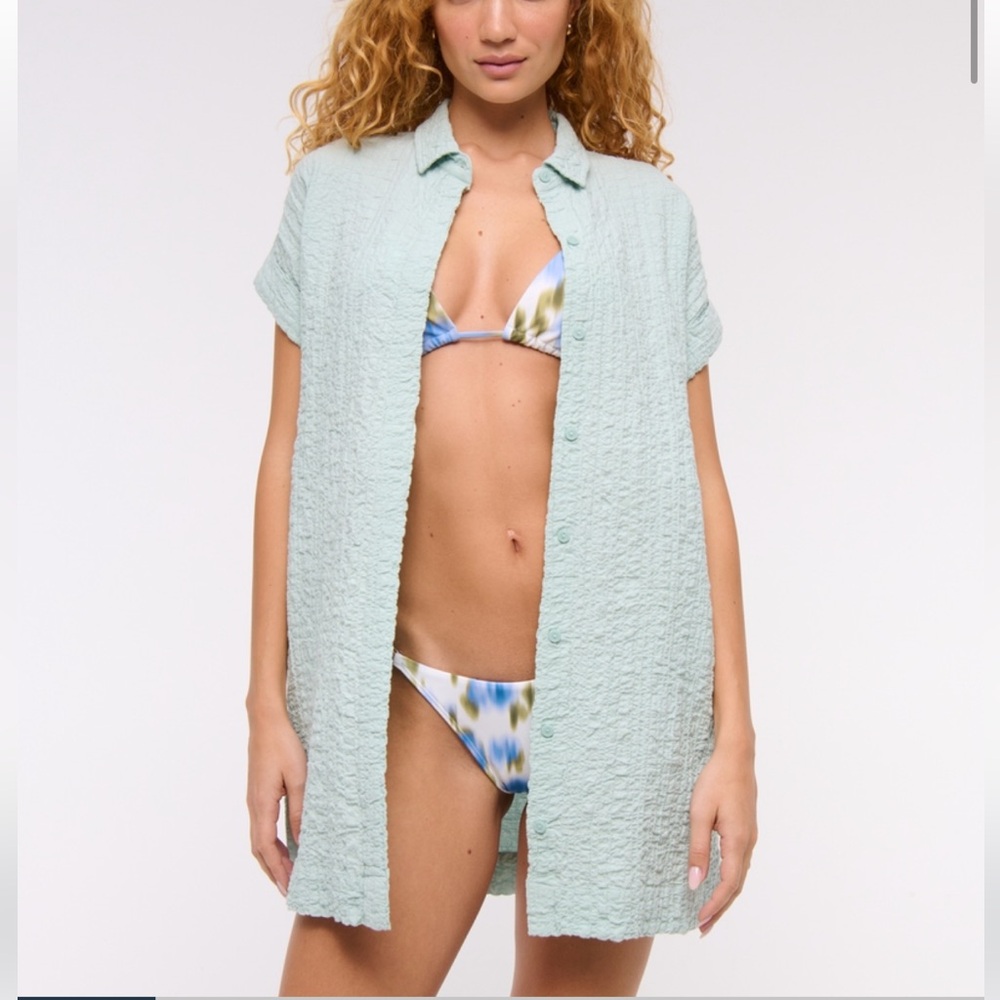 Beach coverup/button up mini dress